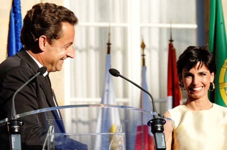 Rachida Dati et le Président de la République Nicolas Sarkozy à l'occasion de la fête nationale - Crédits Photos Caroline Montagné